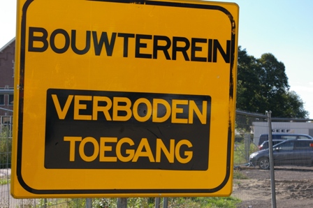 bouwterrein verboden toegang Harderwijk