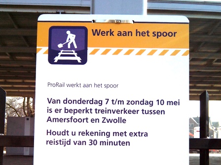 werk aan het spoor prorail hardewrijk mei 2015